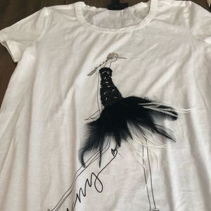 White DKNY T-shirt Size XP/P